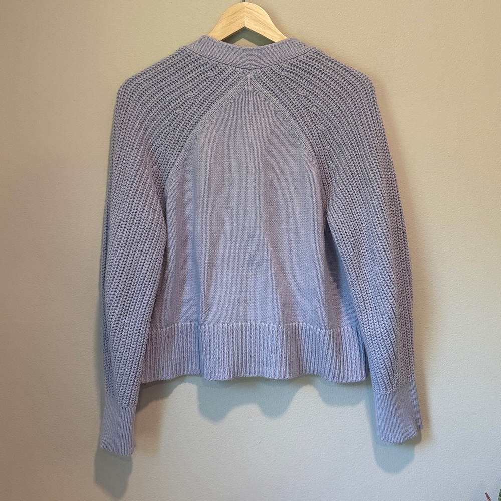 HAVEN WELL WITHIN Blue Knit Women’s Boyfriend Sweater Cardigan sz M - Picture 4 of 9